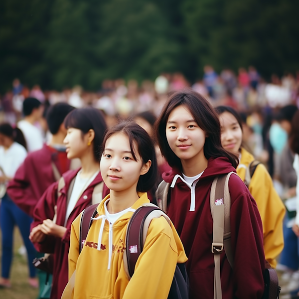 Friendly Students in Focus