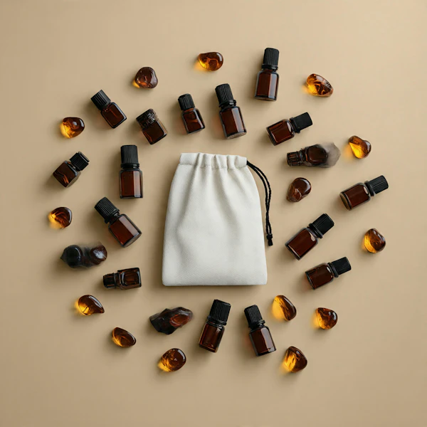 Amber Bottles Display