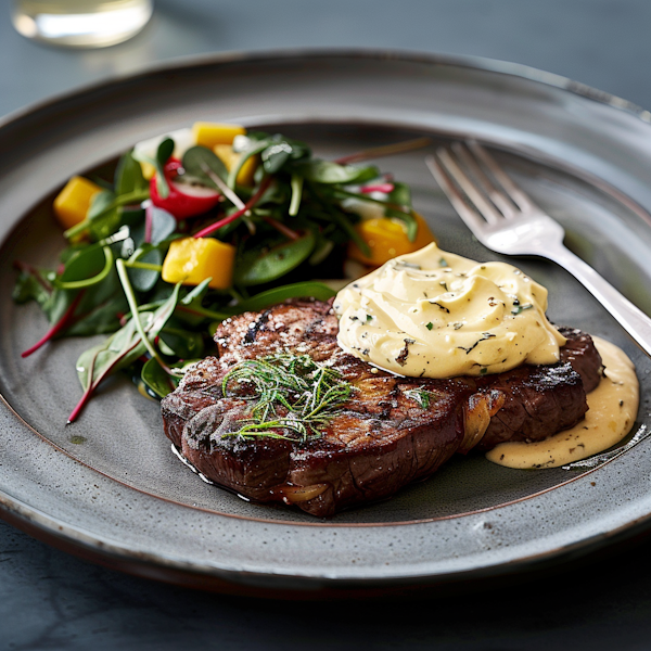 Grilled Steak Medallions with Salad