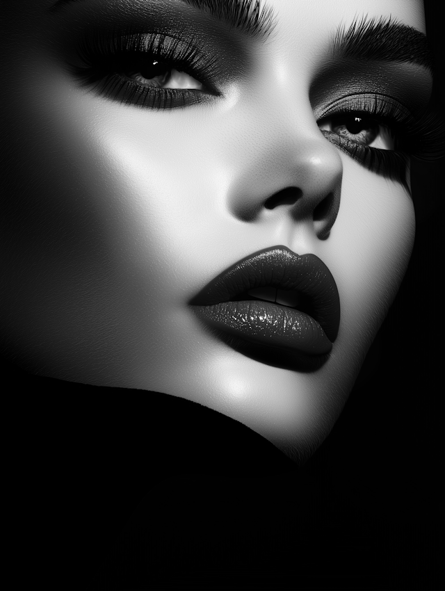 Dramatic Black and White Portrait