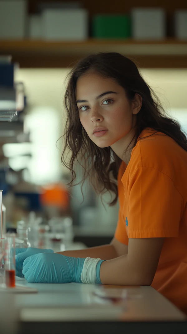 Focused Scientist in Laboratory