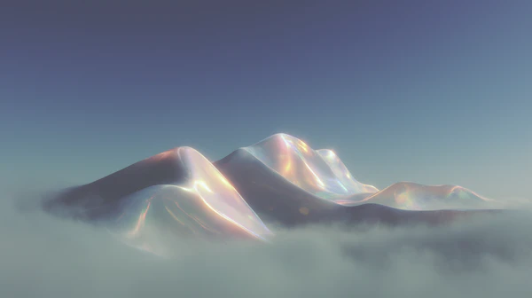 Surreal Iridescent Landscape