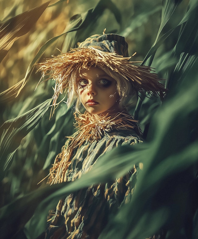 Scarecrow in Cornfield