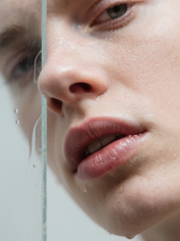 Close-Up Face Reflection