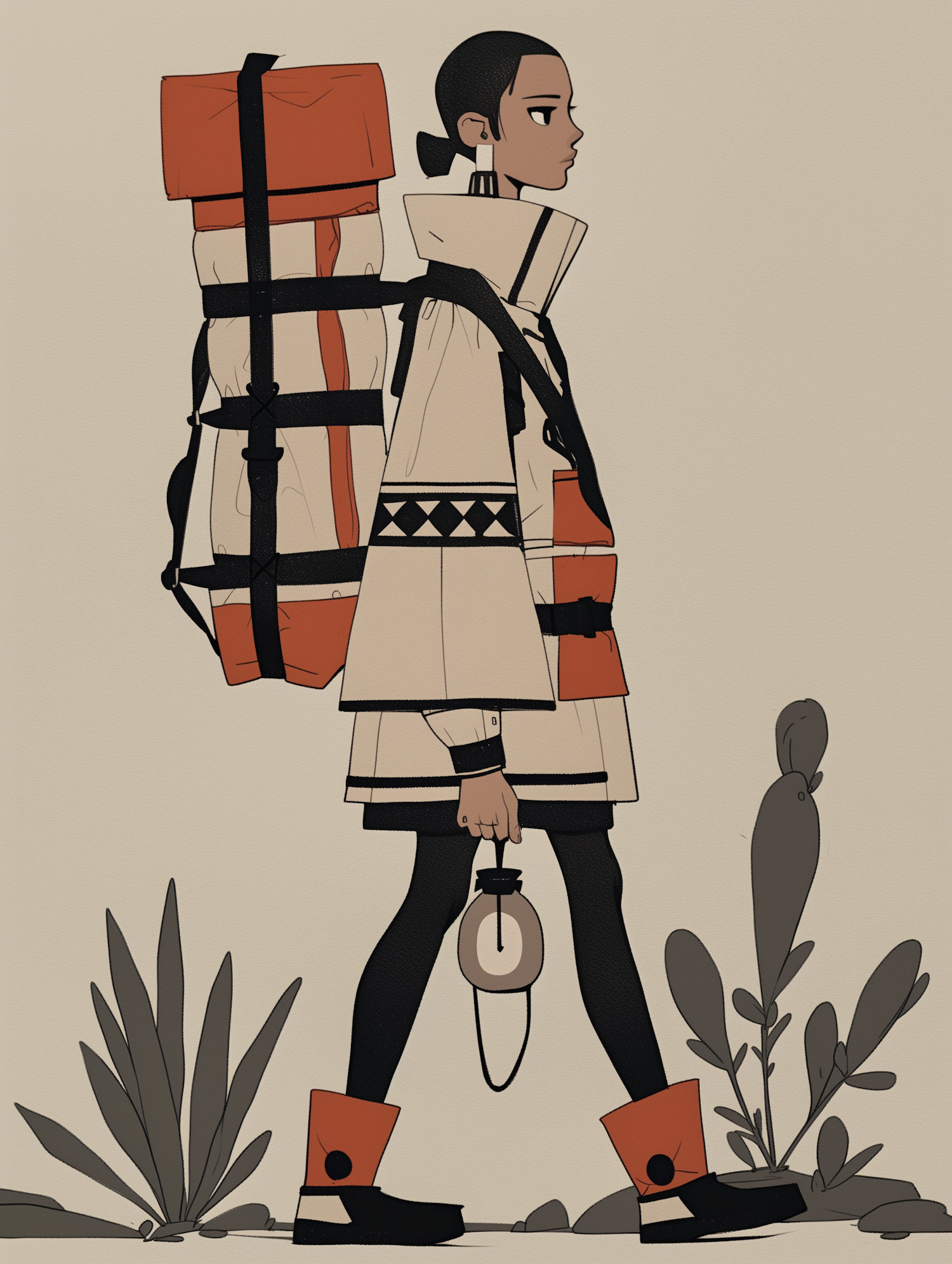 Stylized Traveler Illustration