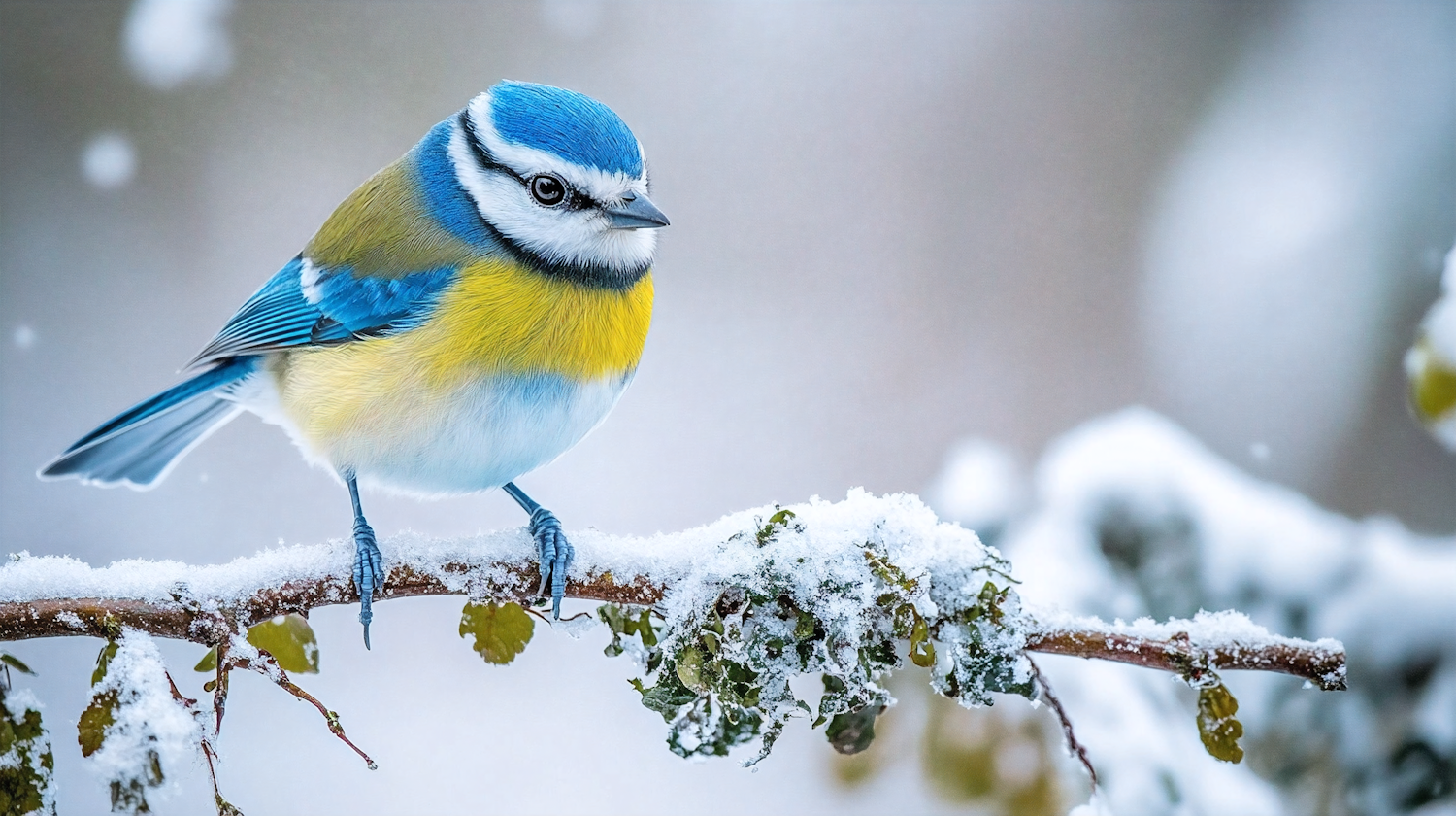 Vibrant Bird in Winter