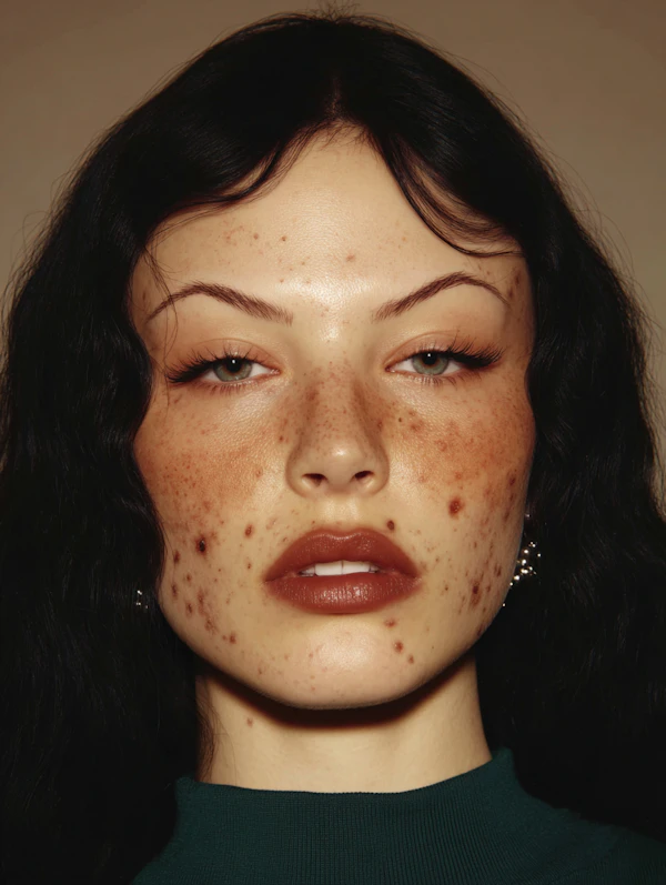 Freckled Portrait Close-Up