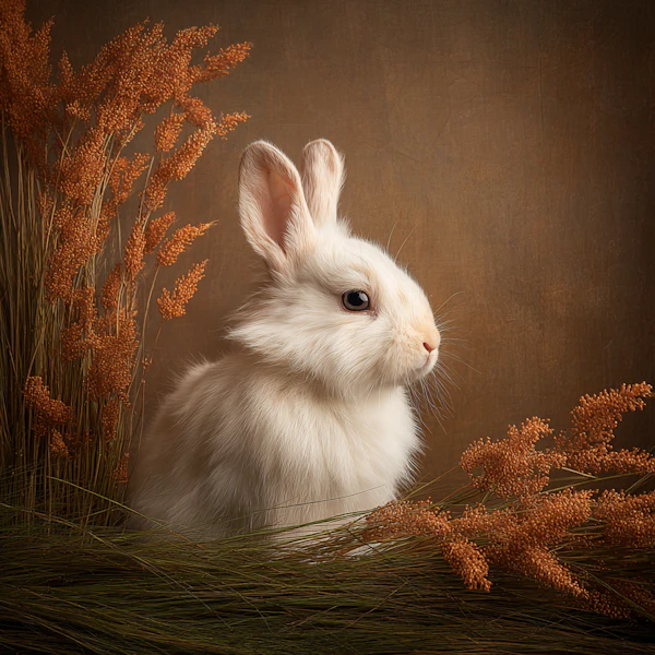 Serene White Rabbit
