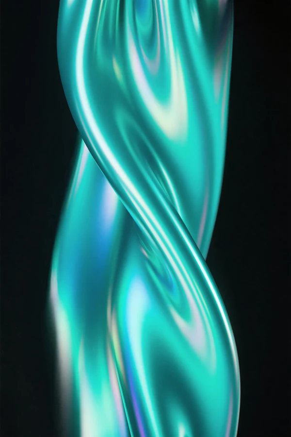 Glossy Turquoise Ribbon