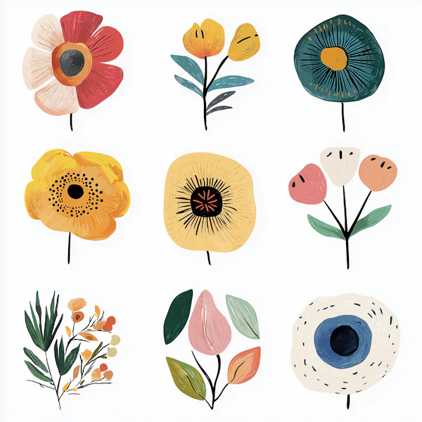 Stylized Flower Grid