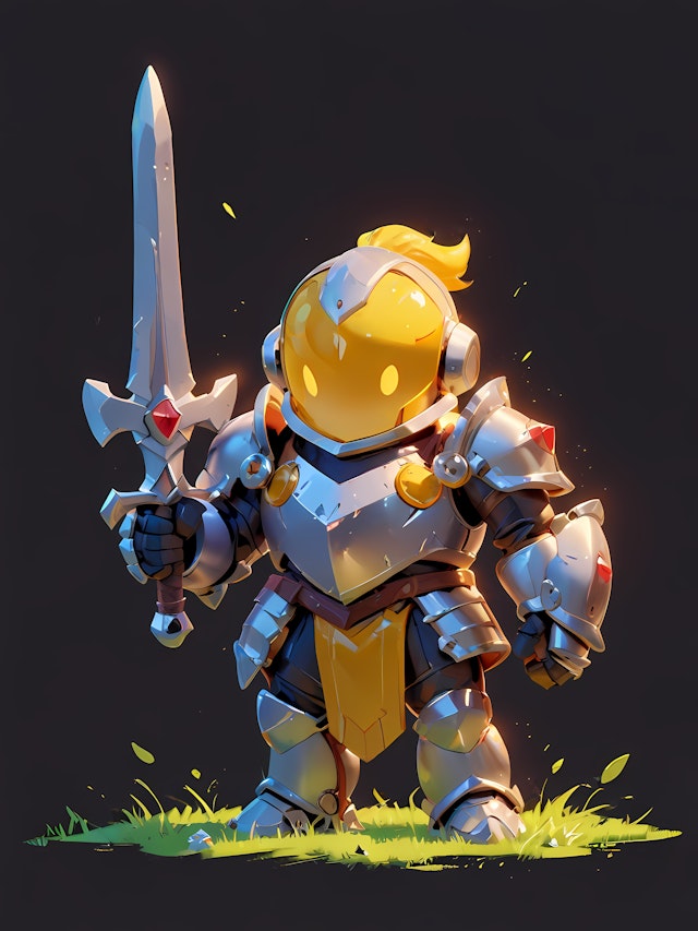 Chibi Knight Illustration