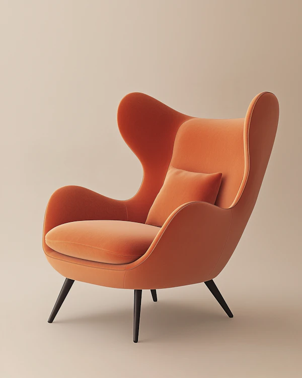 Modern Orange Armchair