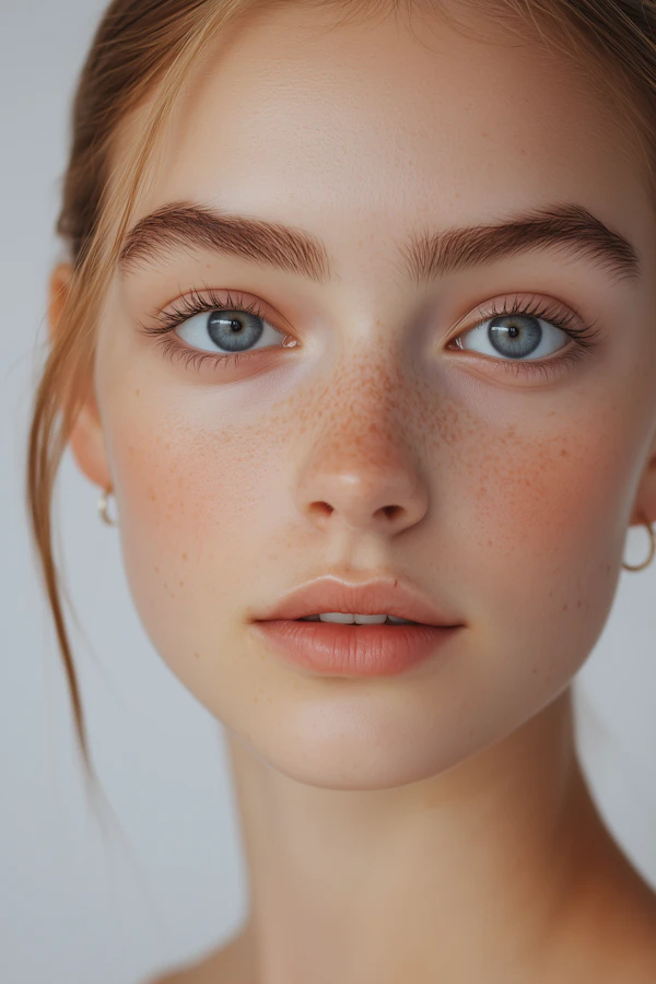 Freckled Woman Portrait