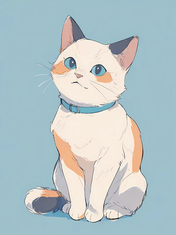 Charming Cat Illustration
