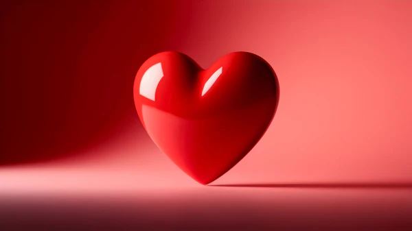 Glossy Red Heart