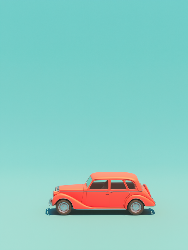 Classic Car in Teal Silence