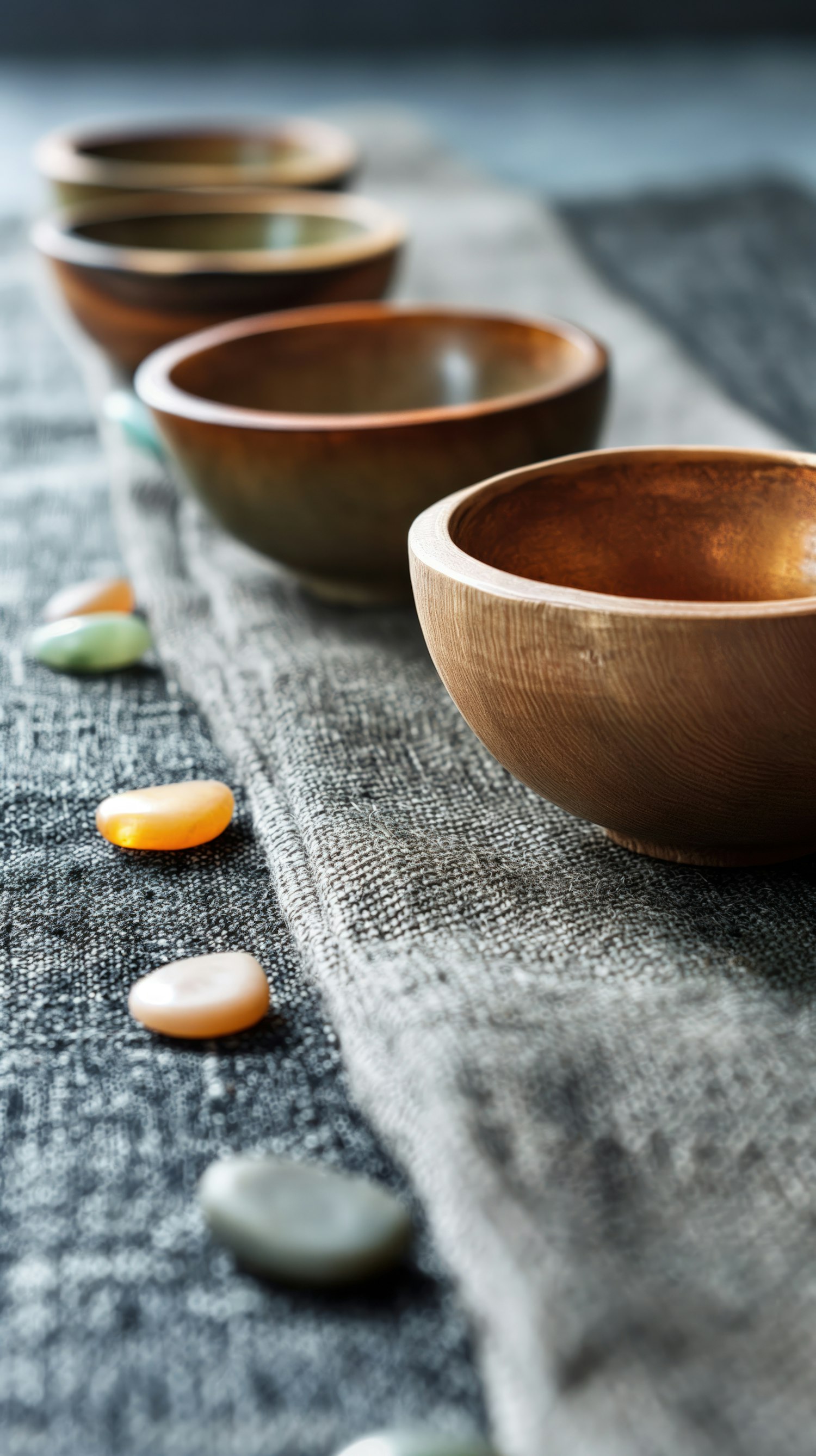 Serene Still Life of Wooden Bowls