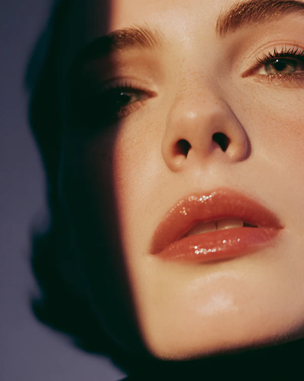 Freckled Face Close-Up