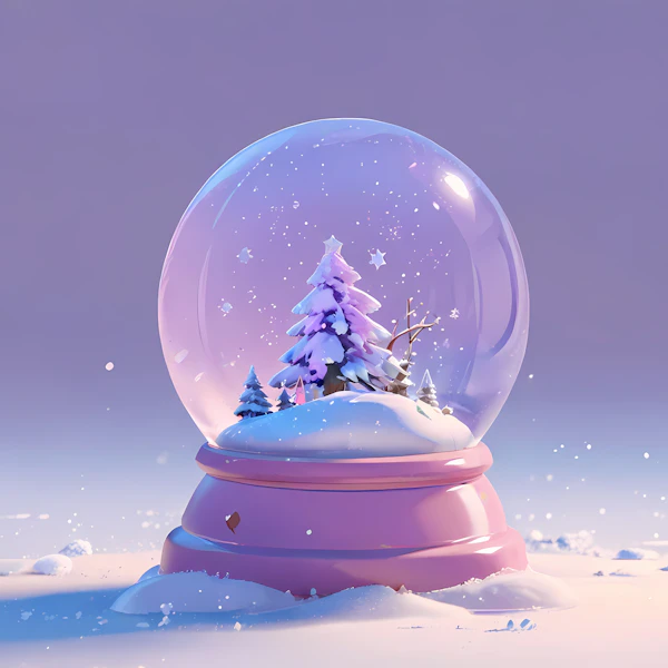 Serene Winter Snow Globe