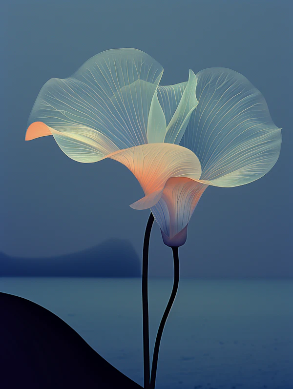 Ethereal Glowing Flower