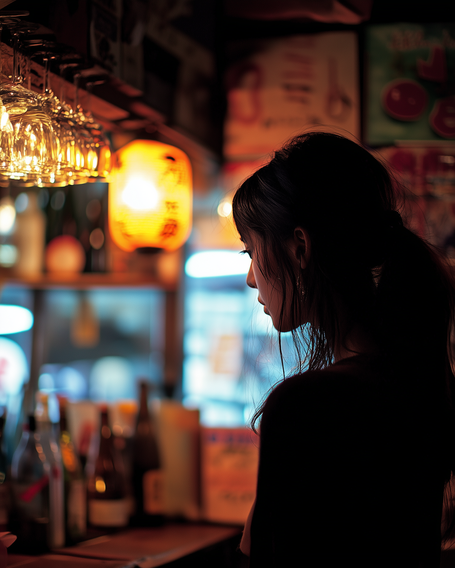 Dimly Lit Bar Scene