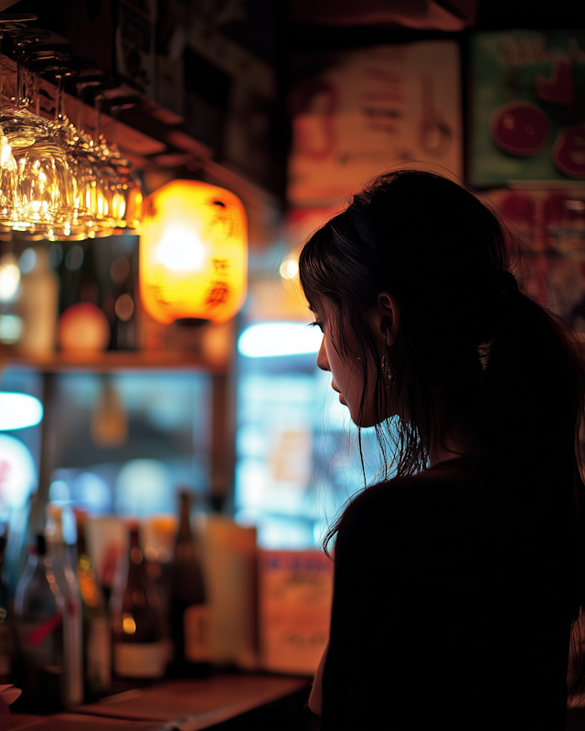 Dimly Lit Bar Scene