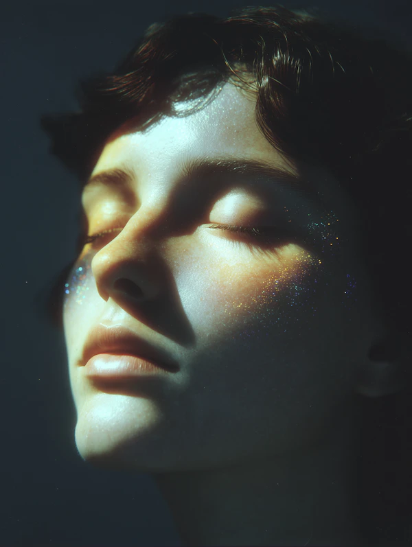 Serene Glitter Portrait