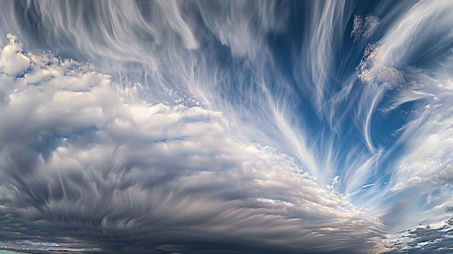 Dramatic Sky with Swirling Clouds