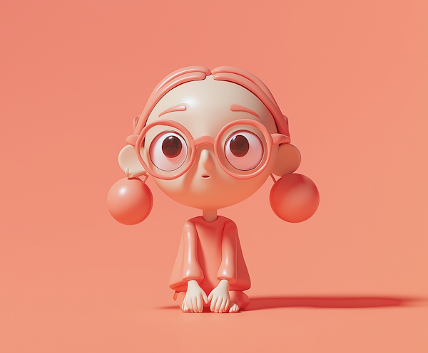 Stylized 3D Model of Young Female Character