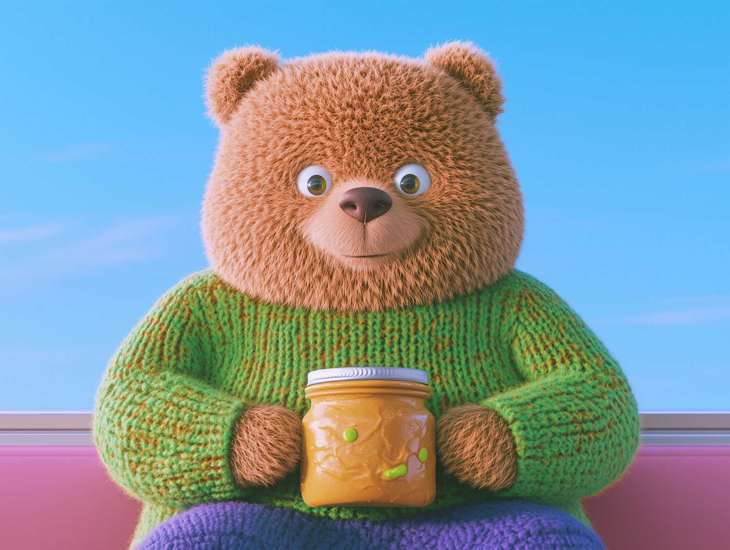 Cute Bear with Honey