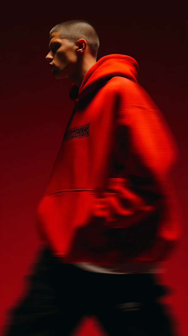 Dynamic Red Portrait