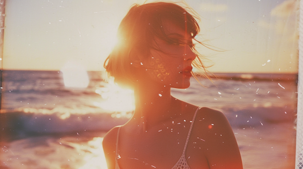 Serene Silhouette at Seaside Sunset