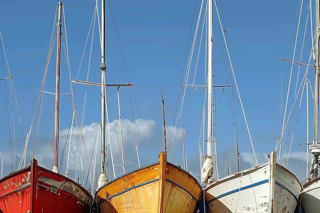 Dry-docked Maritime Scene