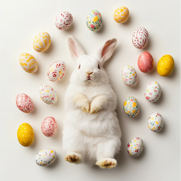 Easter Bunny and Eggs