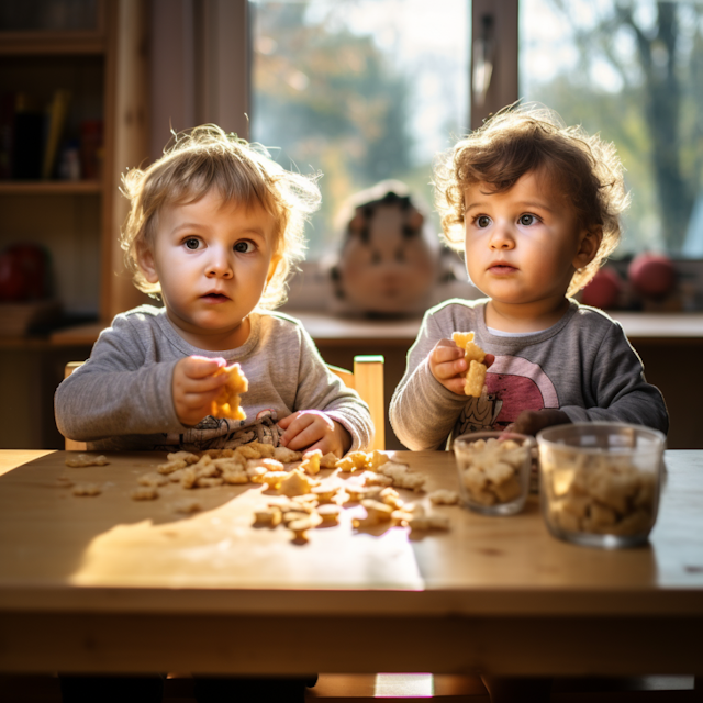 Sunlit Serenity: Toddlers at Play