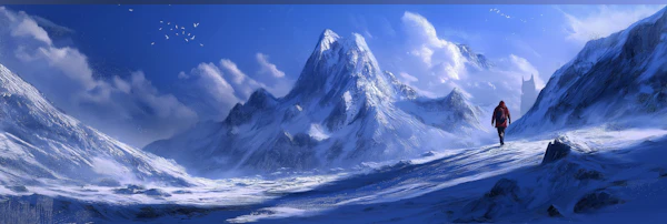 Winter Mountain Scene