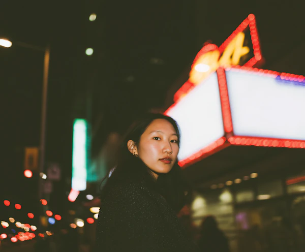 Neon Night Portrait
