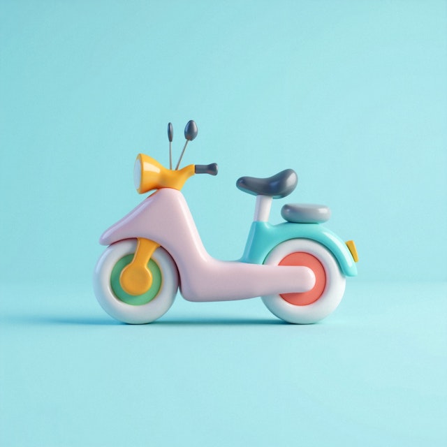 Colorful Stylized Scooter