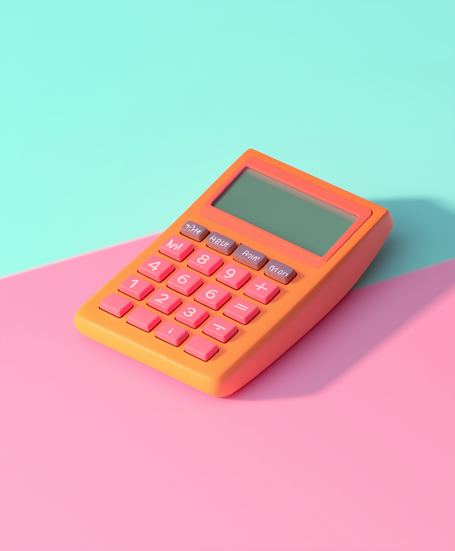 Artistic Calculator on Gradient Background