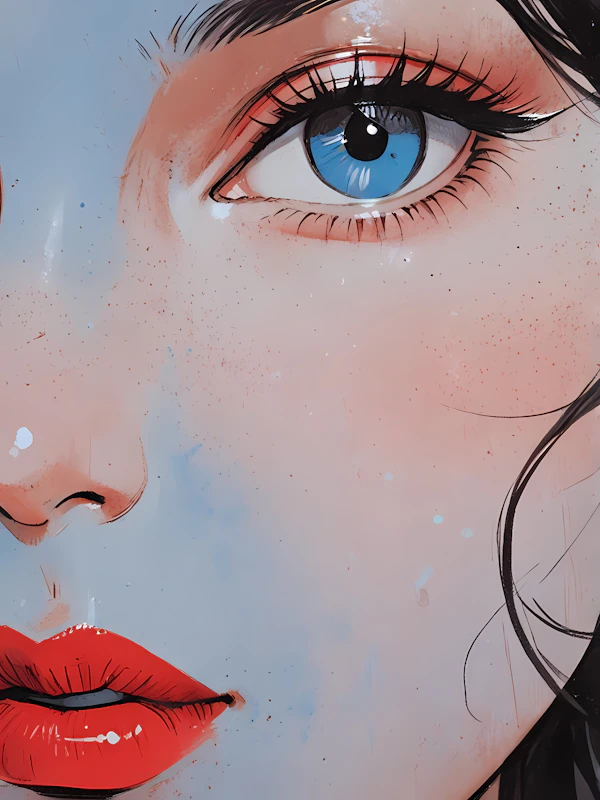 Close-up Portrait Illustration