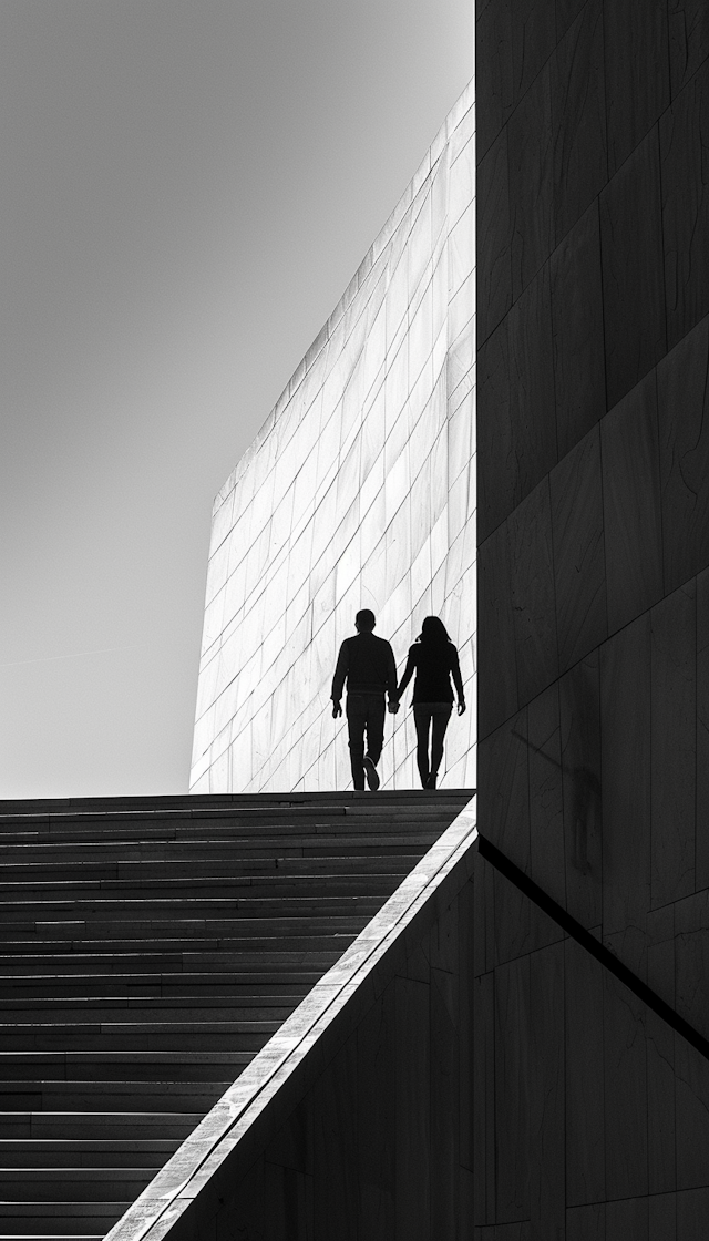 Monochromatic Silhouettes Ascending