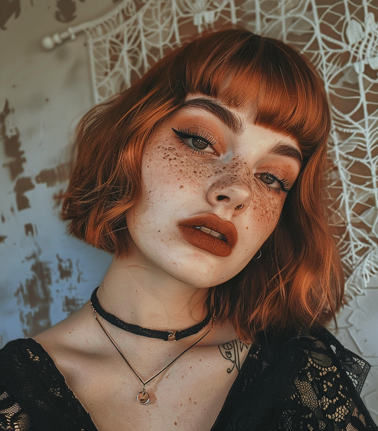 Portrait of a Young Woman with Auburn Hair