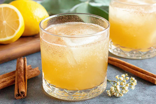 Golden Beverage Close-Up