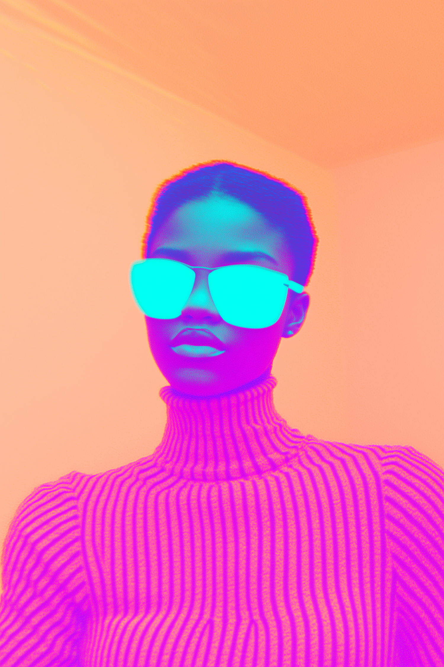 Neon Sunglasses Portrait