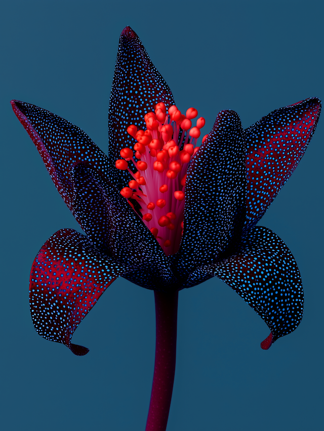 Striking Flower with Dark Petals