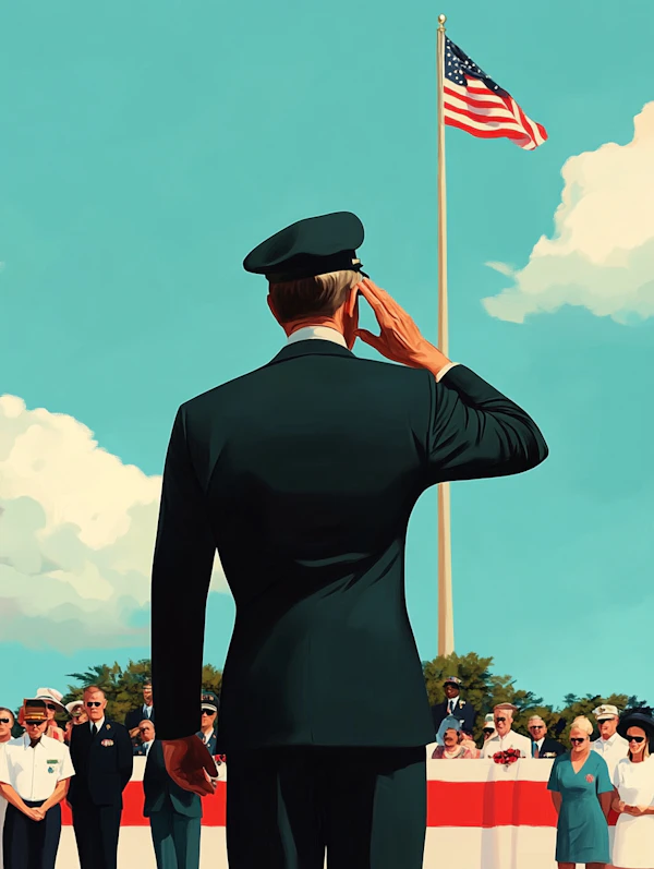 Saluting the Flag