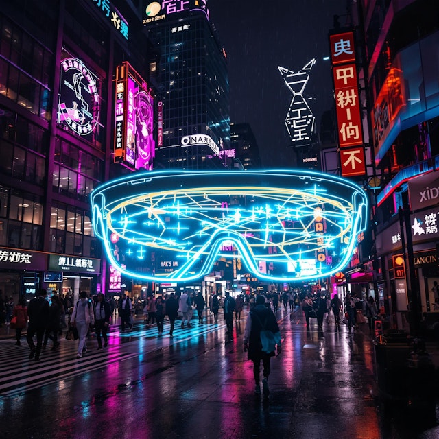 Neon Urban Night Scene