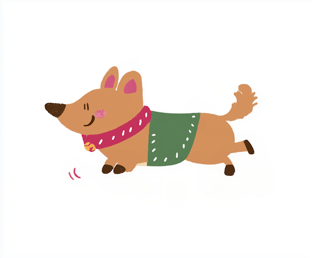 Cheerful Corgi in Festive Attire