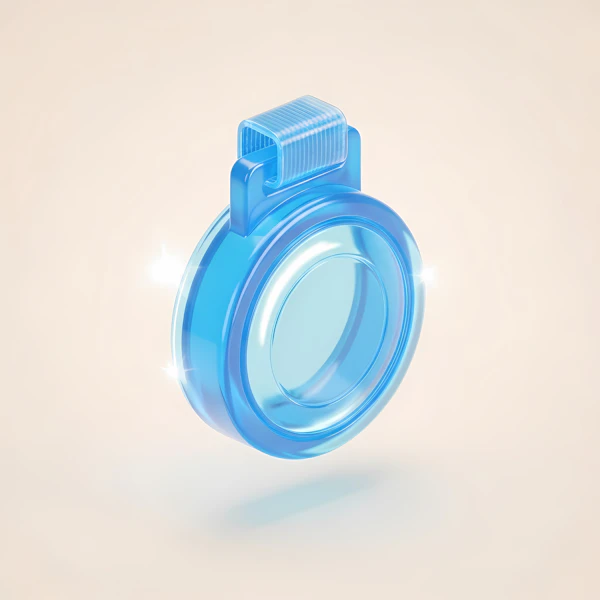Translucent Blue Keychain