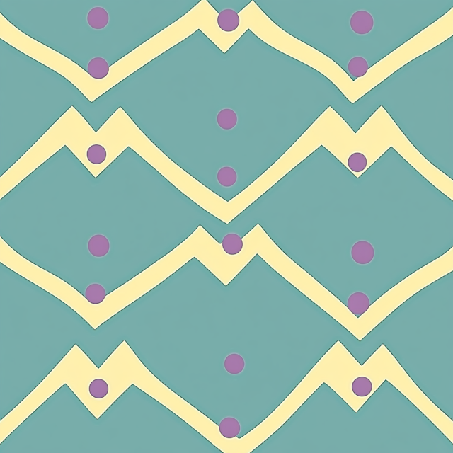 Geometric Pattern with Teal Background